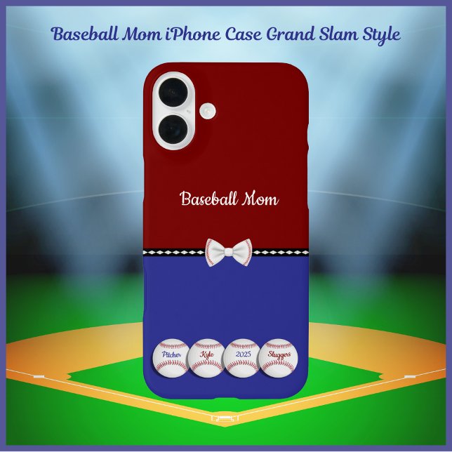 Baseball Mum iPhone Case Grand Slam Style (Baseball Mom iPhone Case Grand Slam Style)
