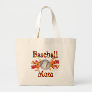 Baseball Mum Large Tote Bag