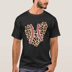 Baseball Mum Leopard Funny Softball Mum Mother's D T-Shirt