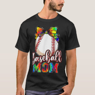Baseball Mum Leopard Funny Softball Mum Mother's D T-Shirt