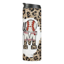 Baseball Mum Leopard Print Tumbler Sports Mama