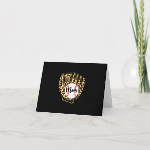 Baseball Mum Leopard Softball Mama Mother's Day 20 Invitation