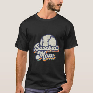 Baseball Mum Mama Mother'S Day Vintage Retro Funny T-Shirt