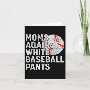 Baseball Mum Mothers Day Moms Against White Baseba Card