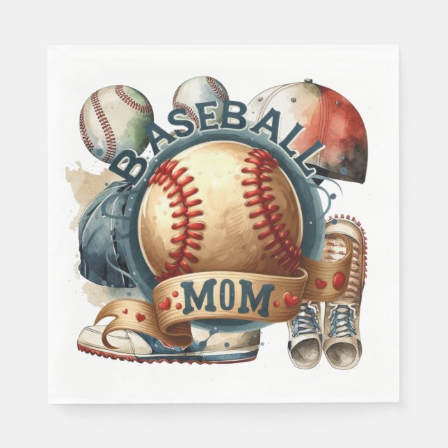 Baseball Mum  Napkin (Front)