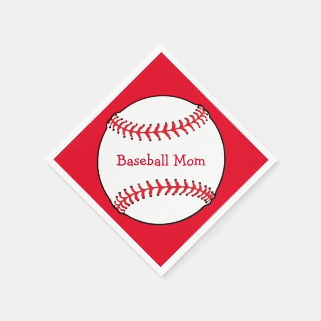 Baseball Mum Paper Napkin (Corner)