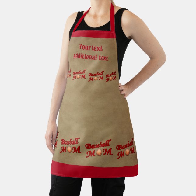 Baseball Mum Personalised Apron (Insitu)