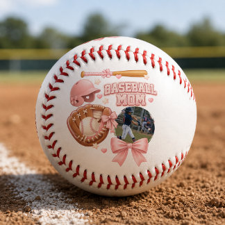 Baseball Mum Photo Pink Coquette Sports
