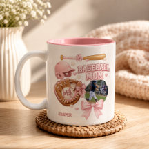 Baseball Mum Photo Pink Coquette Sports