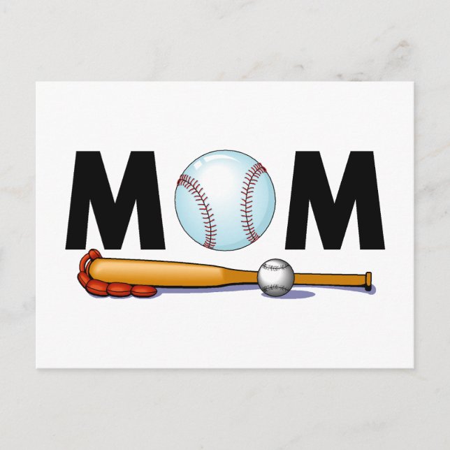 Baseball Mum Postcard (Front)