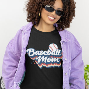 Baseball Mum Retro Style T-Shirt