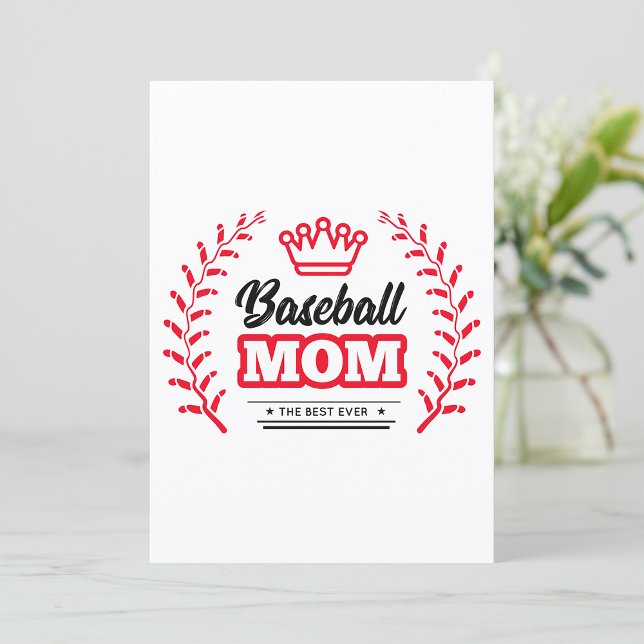 Baseball Mum Shirt The Best Ever Crown  Invitation (Creator Uploaded)