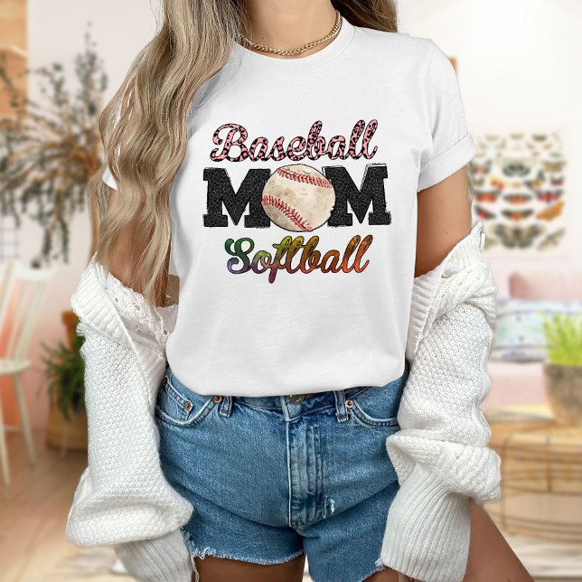 Baseball Mum Softball T-Shirt, Gift Mum T-Shirt (Creator Uploaded)