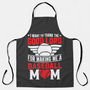 Baseball Mum Sports Parent Game Day Mother Apron