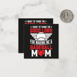 Baseball Mum Sports Parent Game Day Mother Card