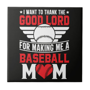 Baseball Mum Sports Parent Game Day Mother Ceramic Tile