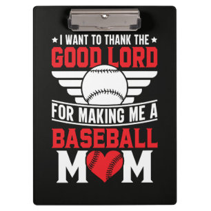 Baseball Mum Sports Parent Game Day Mother Clipboard