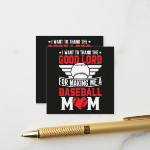 Baseball Mum Sports Parent Game Day Mother Enclosure Card
