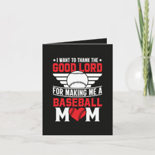 Baseball Mum Sports Parent Game Day Mother Holiday Card