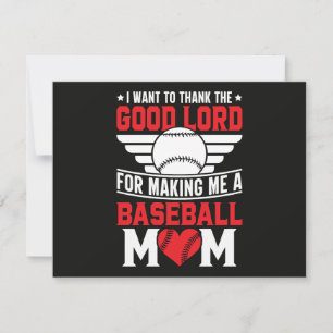 Baseball Mum Sports Parent Game Day Mother Invitation