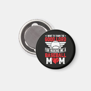 Baseball Mum Sports Parent Game Day Mother Magnet