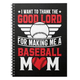 Baseball Mum Sports Parent Game Day Mother Notebook