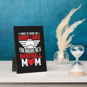 Baseball Mum Sports Parent Game Day Mother Plaque