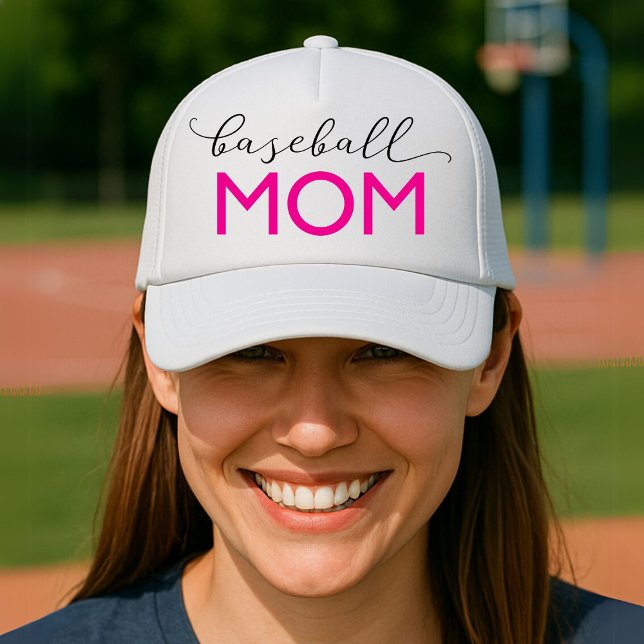 Baseball Mum Sporty Trucker Hat (Creator Uploaded)