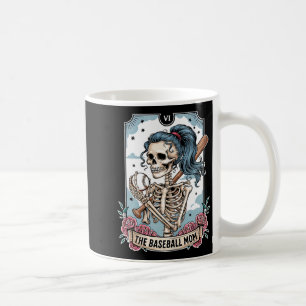 Baseball mum tarot card skeleton baseball mum coffee mug