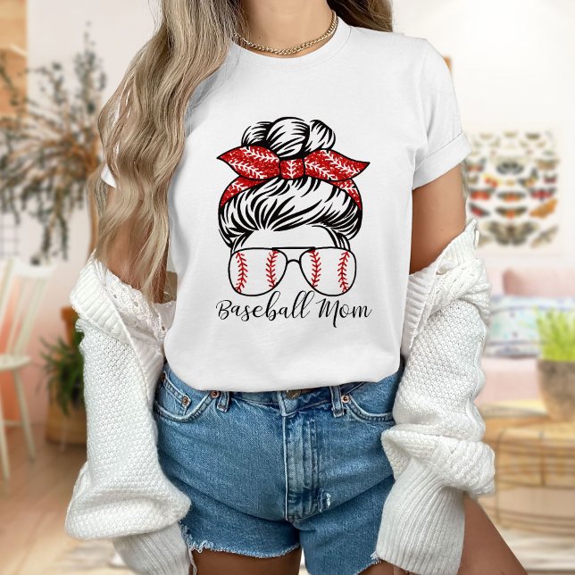Baseball Mum Tee Shirt Women Baseball T Shirt (Creator Uploaded)