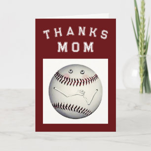 Baseball Mum Thank You Card