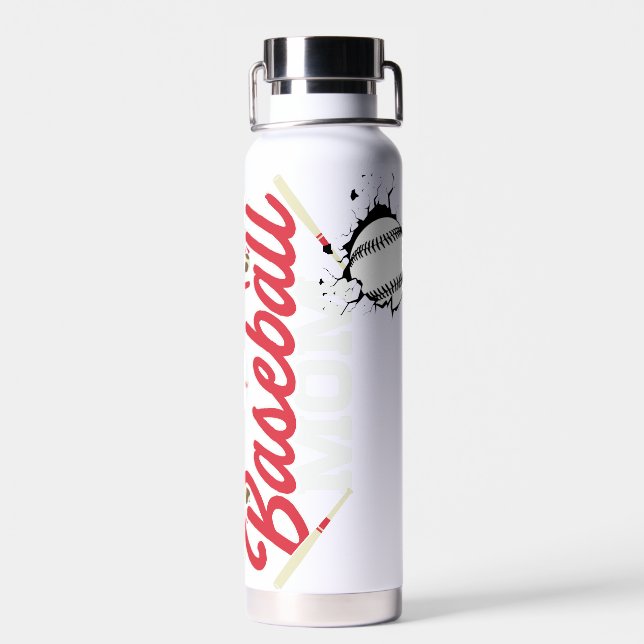 Baseball Mum  Water Bottle (Back)