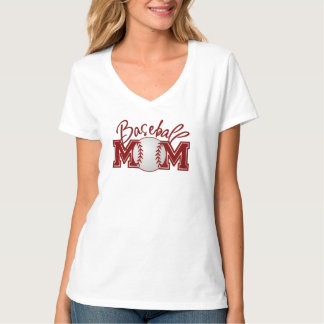 Baseball Mum Women's Hanes Nano V-Neck T-Shirt