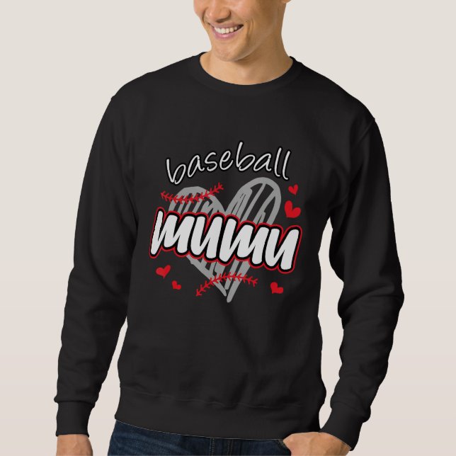 Baseball MuMu  Sport Cute Mother Grandma Family Sweatshirt (Front)