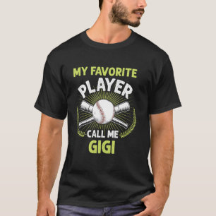 Baseball My Favourite Player Call Me Gigi Vintage T-Shirt