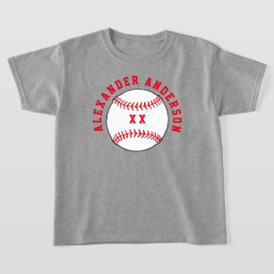 Baseball Name and Jersey Personalise  T-Shirt