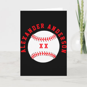 Baseball Name And Jersey Personalise T Shirt  Card