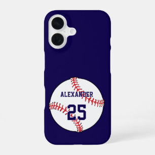 Baseball Name & Number iPhone 16 Case