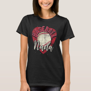 Baseball Nana Heart Baseball Player Retirement Bas T-Shirt
