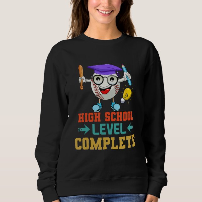 Baseball Nerd High School Level Complete 2023 Grad Sweatshirt (Front)