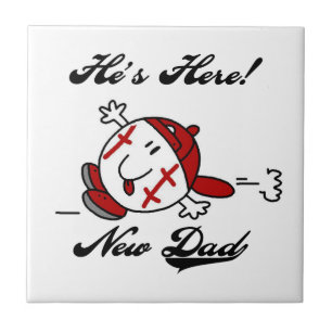 Baseball New Dad T-shirts and Gifts Ceramic Tile