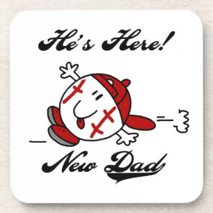Baseball New Dad T-shirts and Gifts Coaster