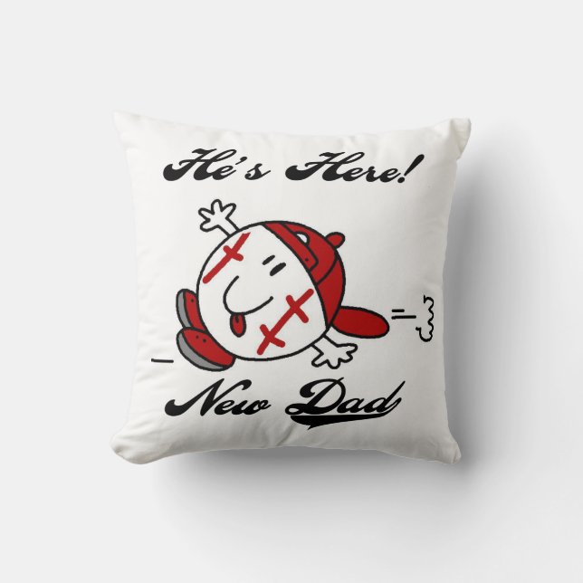 Baseball New Dad T-shirts and Gifts Cushion (Front)