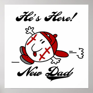 Baseball New Dad T-shirts and Gifts Poster