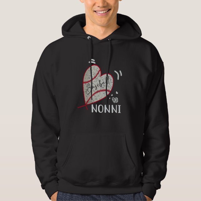 Baseball Nonni Family Matching Players Team Nonni Hoodie (Front)