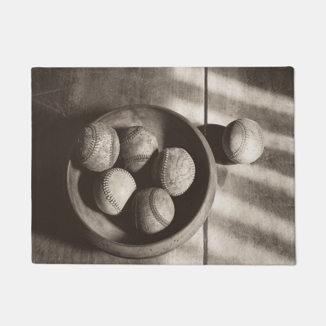 Baseball Nostalgia - Baseballs Doormat (Front)