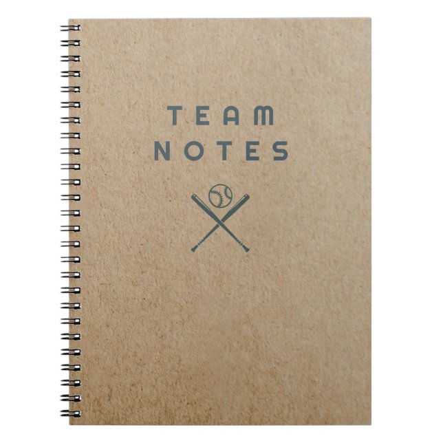 Baseball Notes- for Coaches, Players & Fans Notebook (Front)