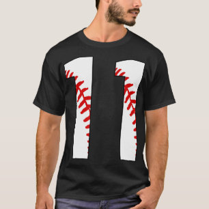 Baseball Number 11 11 Baseball  Jersey Favorite Pl T-Shirt