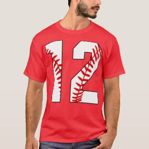 Baseball Number 12 12 Baseball  Jersey Favorite Pl T-Shirt