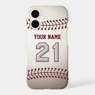 Baseball Number 21 with Your Name - Modern Sporty